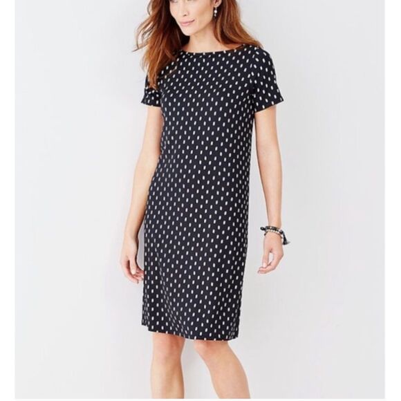 J. Jill Dresses & Skirts - J. Jill Wearever Black and White Knee Length  Pleated Dress Size Medium